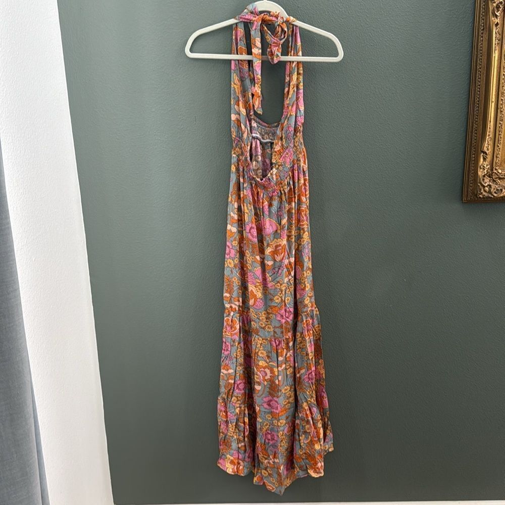 NWT- Crossover Halter Neck Sleeveless Maxi Dress Floral Sz M - Picture 5 of 9